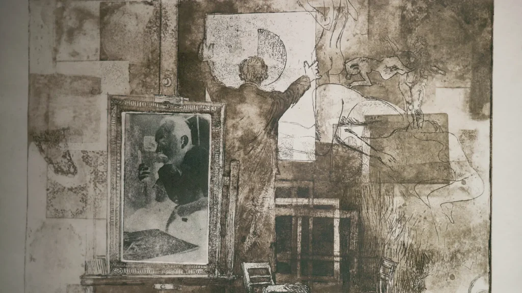 Nagy Pál Műterem című rézkarca 1974-ből